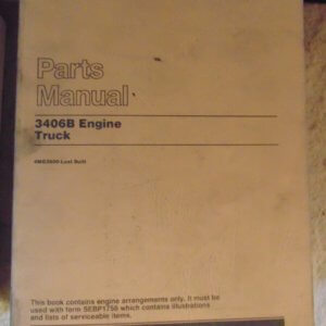 Caterpillar 3406B Engine 4MG3600 Parts Manual