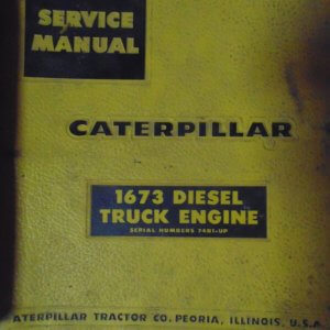 Caterpillar 1673 Diesel Truck Engine 74B1 Service Manual