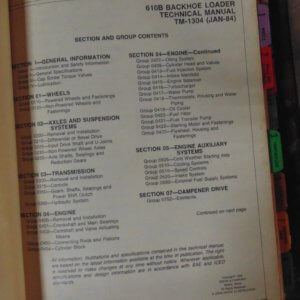 John Deere 610B Backhoe Loader Technical Manual