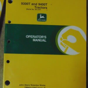 John Deere 9300, 9400T Tractor Operator Manual