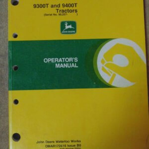 John Deere 9300T, 9400T Tractor Operator Manual