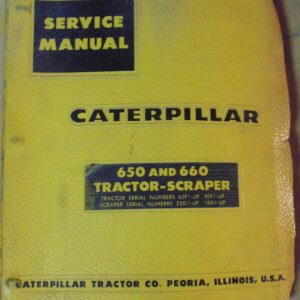 Caterpillar 650, 660 Tractor Scrapers 63F1, 90F1, 22G1, 18G1 Service Manual