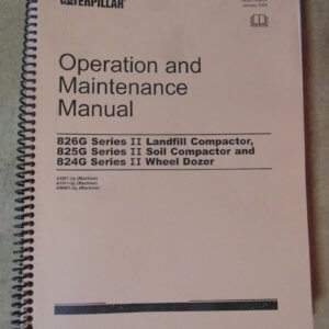 Caterpillar 826G Landfill Compactor, 825G Soil Compactor, 824G Wheel Dozer Operation and Maintenance Manual