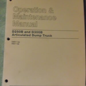 Caterpillar D250, D300B Articulated Dump Truck 5WD1, 4SD1 Operation and Maintenance