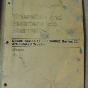 Caterpillar D350E, D400E Articulated Truck 8PS1, 2XW1 Operator and Maintenance Manual
