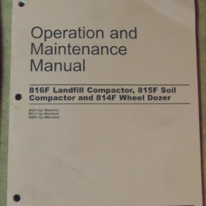Caterpillar 816F Landfill Compactor, 815F Soil Compactor, 814F Wheel Dozer BGF1, BKL1, BMR1 Operator and Maintenance Manual