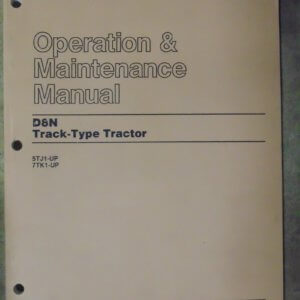 Caterpillar D8N Track Type Tractor 5TJ1, 7TK1 Operator and Maintenance Manual