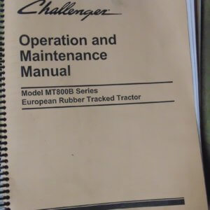 Caterpillar Challenger MT800B Series European Rubber Tracked Tractor Operation and Maintenance Manual