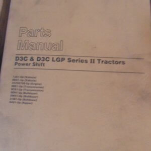 Caterpillar D3C, D3C LGP Series 2 Powershift Tractor 7JG1, 8DG1 Parts Manual