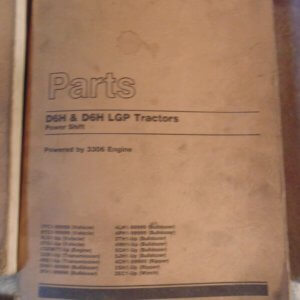 Caterpillar D6H, D6H LGP Powershift Tractor 7PC1, 8YC1, 4LG1, 2TG1 Parts Manual