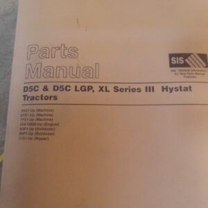 Caterpillar D5C, D5C LGP XL Series Hystat Tractor 5HS1, 6CS1, 7PS1 Parts Manual