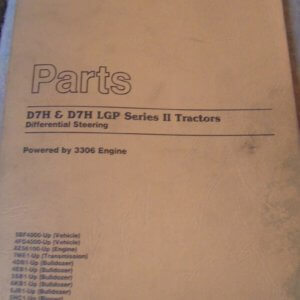 Caterpillar D7H, D7H LGP Series 2 Differential Steering Tractor SBF4000, 4FG4000 Parts Manual