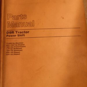 Caterpillar D9R Powershift Tractor 7TL852 Parts Manual