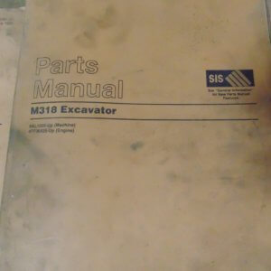 Caterpillar M318 Excavator 8AL1020 Parts Manual