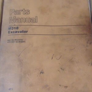Caterpillar M318 Excavator 8AL1 Parts Manual