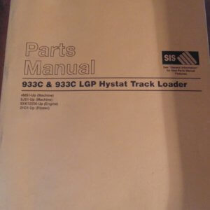 Caterpillar 933C, 933C LGP Hystat Track Loader 4MS1, 5JS1 Parts Manual