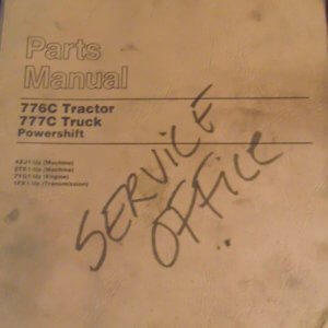 Caterpillar 776C Tractor, 777C Truck Powershift 4XJ1, 2TK1 Parts Manual