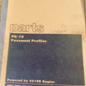 Caterpillar PR-75 Pavement Profiler 6BD1 thru 6BD119 Parts Manual