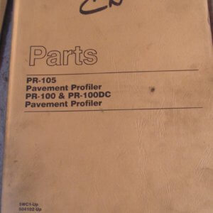 Caterpillar PR-105, PR-100, PR-100DC Pavement Profiler 5WC1, 504102 Parts Manual
