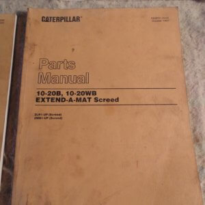 Caterpillar 10-20B, 10-20WB Extend-A-Mat Screed 2LN1, 2MN1 Parts Manual