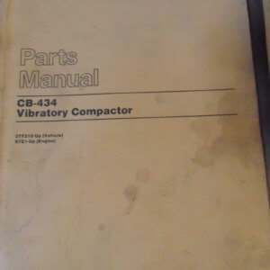 Caterpillar CB-434 Vibratory Compactor 3TF218 Parts Manual