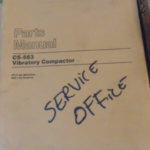 Caterpillar CS-583 Vibratory Compactor 8YJ1 Parts Manual