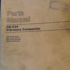 Caterpillar CB-534 Vibratory Compactor 2YF1, 2EG171 Parts Manual