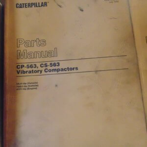 Caterpillar CP-563, CS-563 Vibratory Compactor 5AJ1, 7GG1 Parts Manual