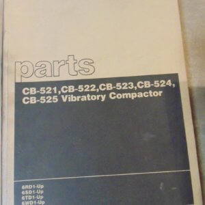 Caterpillar CB-521, CB-522, BC-523, CB-524, CB-525 Vibratory Compactor 6RD1, 6SD1, 6TD1, 6WD1, 6XD1 Parts Manual