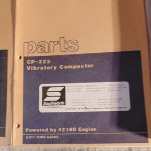 Caterpillar CP323 Vibratory Compactor 6JD1-6JD65 Parts Manual
