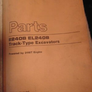 Caterpillar E240B, EL240B Track Type Excavator 8SF1, 5WG1 Parts Manual