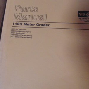 Caterpillar 140H Motor Grader 2ZK1 Vol. 2 & 3, Power Train, Frame & Body, Brakes System, Hydraulic System, Implements, Operating System Parts Manual