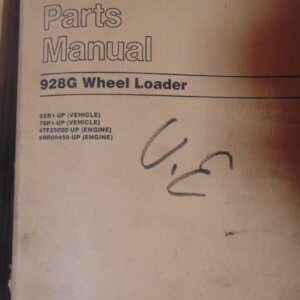 Caterpillar 928G Wheel Loader 6XR1, 7SR1 Parts Manual
