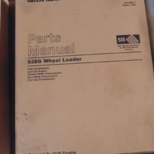 Caterpillar 938G Wheel Loader 6WS1 Vol 1 Parts Manual