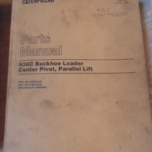 Caterpillar 436C Backhoe Loader Center Pivot Parallel Lift 1PR1, 2AR1 Parts Manual