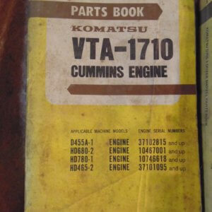 Komatsu VTA-1710 Cummins Engine Model D455A-1, HD680-2, HD780-1, HD465-2 Parts Manual