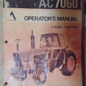 Allis Chalmers 7060 Diesel Tractor Operator Manual