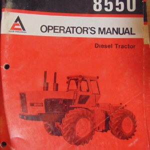 Allis Chalmers 8550 Tractor Operator Manual