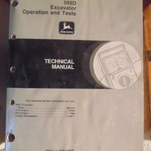 John Deere JD 595D Excavator Operation and Test Technical Manual