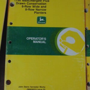 John Deere 1750 Max Emerge Plus Drawn Conservation 6-Row Wide & 8-Row Narrow Operator Manual