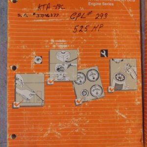 Cummins KT19, KTA19, MTTA19 Engine Series Operator & Maintenance Manual