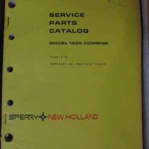 Sperry New Holland 1500 Combine Parts Manual