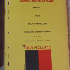 Sperry New Holland 1469 Self Propelled Mower Conditioner Parts Manual