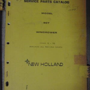 Sperry New Holland 907 Windrower Parts Manual