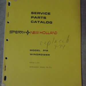 Sperry New Holland 912 Windrower Parts Manual