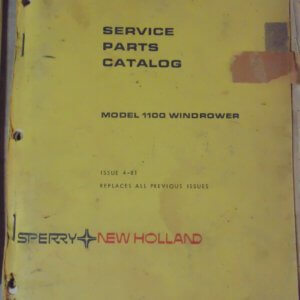 Sperry New Holland 1100 Windrower Parts Manual