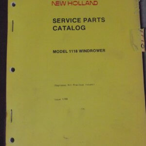 Sperry New Holland 1118 Windrower Parts Manual