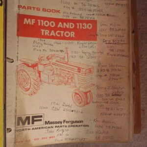 Massey Ferguson MF 1100 & 1130 Tractor Parts Manual