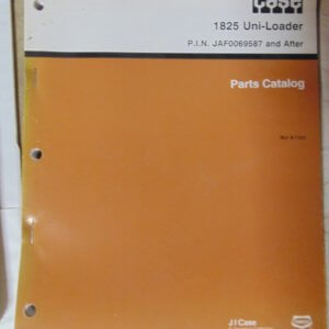 Case 1825 Uniloader Parts Manual