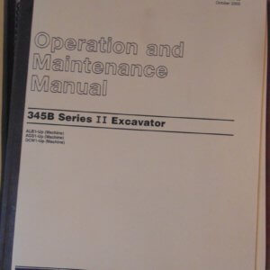 Caterpillar 345B Series II Excavator Operation & Maintenance Manual